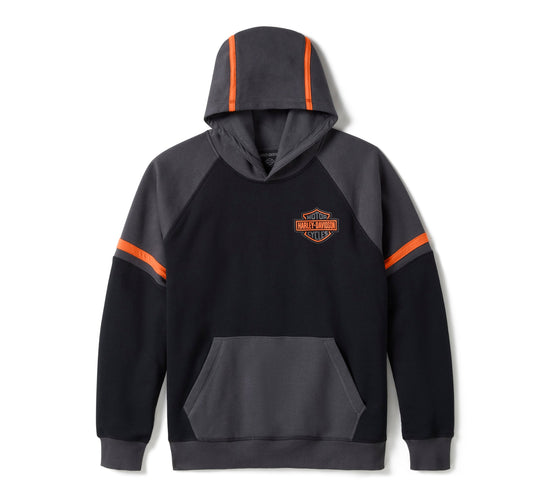 Sudadera con capucha y bolsillo canguro Iron Pride Colorblock para hombre original Harley-Davidson® 96363-25VM