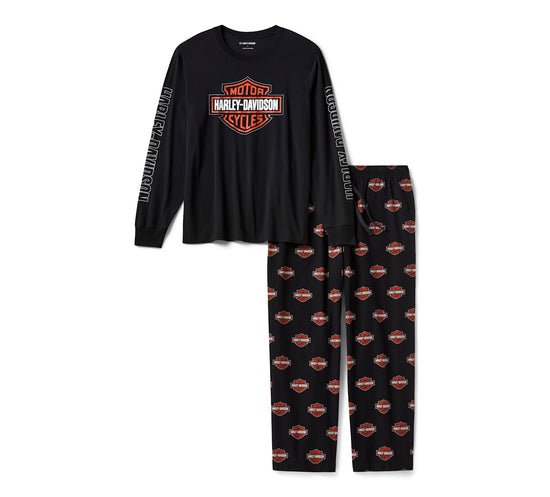Harley-Davidson Men's Bar & Shield Long Sleeve Pajama Set 96792-25VM