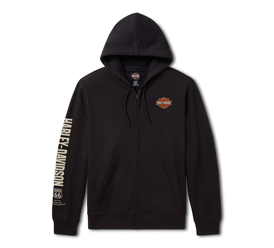 H-D Route 66 Anniversary Full Zip Fleece Hoodie