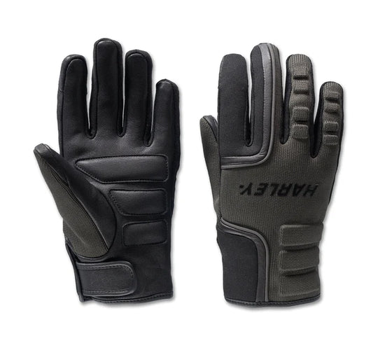Genuine Harley-Davidson® Women's H-D Waterproof Dyna Knit Mixed Media Gloves -Olive & blk 98207-24VW Harley Black
