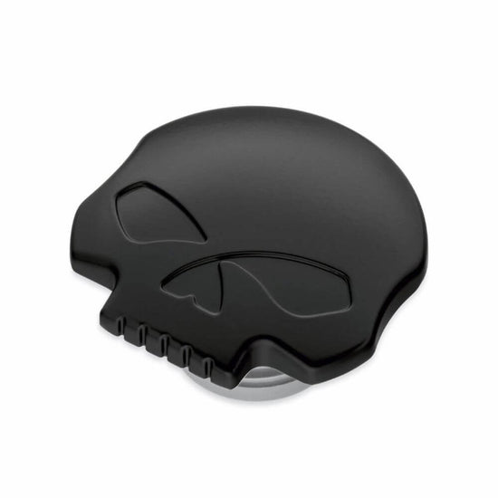 Harley Davidson 61100103A KIT TAPPO SERBATOIO TESCHIO NERO,CARBURANTE,WILLIE G SKULL,NERO