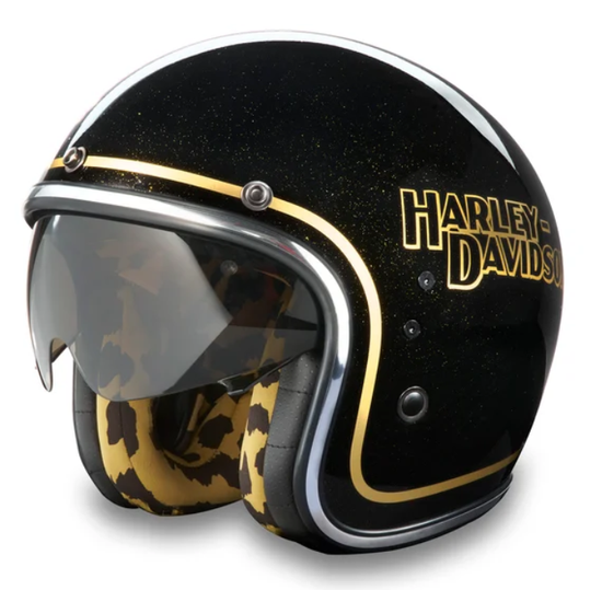 Casco 3/4 original H-D X14 pantalla solar negro metálico brillante 97117-25EX