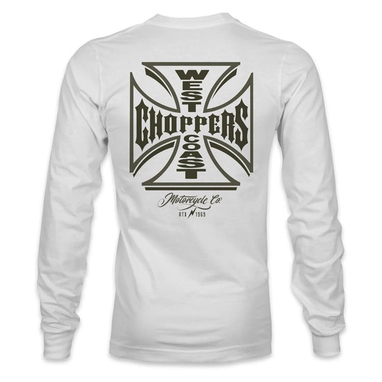 West Coast Choppers Gangscript Long Sleeve T-Shirt White