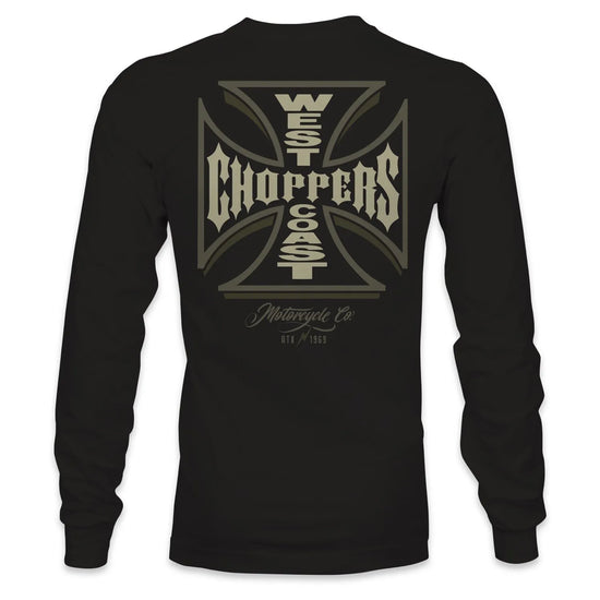 West Coast Choppers Gangscript Long Sleeve T-Shirt Black