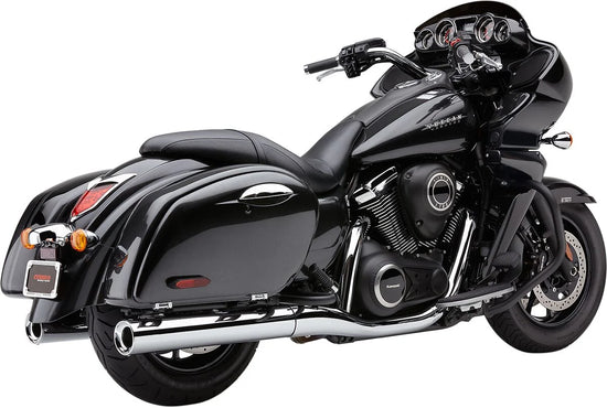 Cobra 4" Slip-on Mufflers with Classic Chrome Billet Tips
