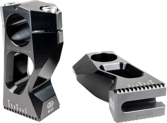Gilles Tooling 2DGT Adjustable Handlebar Risers Black (2DGT-04-22-B)