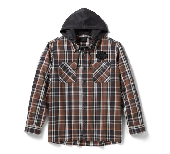 Camicia in tessuto 96215-26VM Harley-Davidson Grigio Caldo/Grigio Scuro
