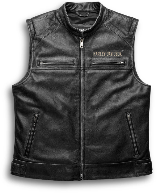 Chaleco de cuero Passing Link Harley-Davidson® original de hombre 98109-16VM