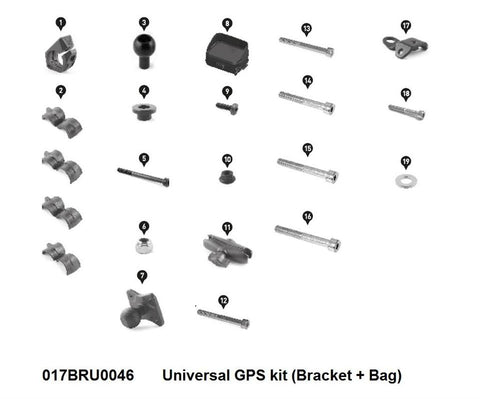 Kawasaki Universal GPS kit (Bracket + Bag) 017BRU0046