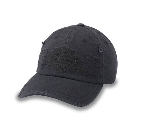 Harley-Davidson® Men's Flying Lap Distressed Stretch-Fit Cap  97617-25VM