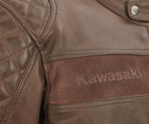 Kawasaki 104CRM22100M LONDON BROWN LEATHER JACKET (male) M