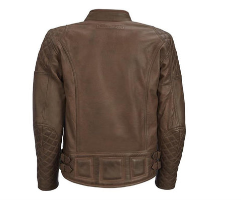 Kawasaki 104CRM22103L LONDON BROWN LEATHER JACKET (male) 3XL