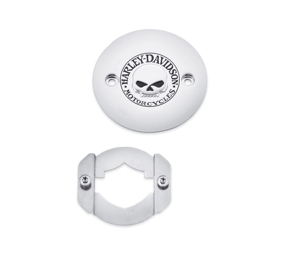 Harley Davidson 25600044 Willie G Skull Right Side Medallion KIT-PRIMARY COVER,WILLIE G SKU