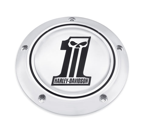 Harley Davidson 25700435 Number One Skull Derby Cover KIT-CLUTCH CVR,CHRM,NUMBER 1 S