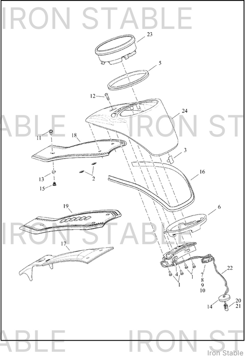 61400413 Harley-Davidson Fuel Tank Trim