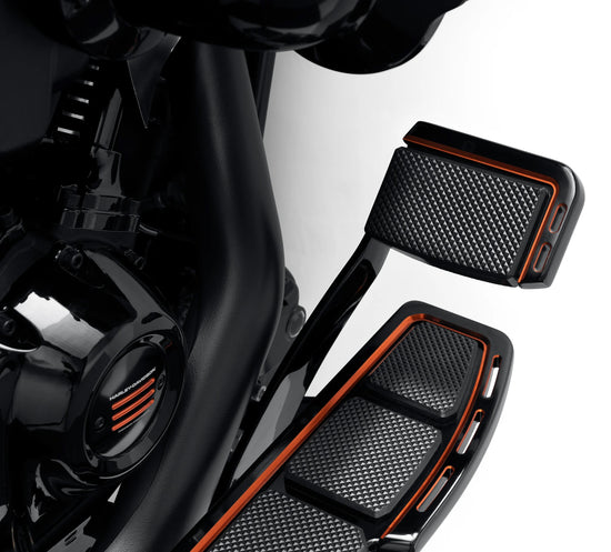 Gommino pedale freno grande Harley Davidson 50600511 Adversary nero/arancione