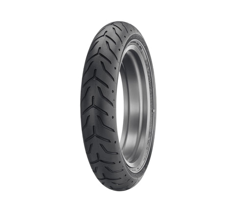 Harley Davidson 43109-09A Dunlop Tire Series - D408F 130/80B17 Blackwall - 17 in. Front TIRE,FR,130/80B17,BW,CO-BRAND