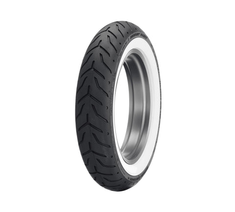 Harley Davidson 43211-09A Dunlop Tire Series - D408F 130/90B16 Wide Whitewall - 16 in. Front TIRE,FR,130/90B16,WWW,CO-BRAND