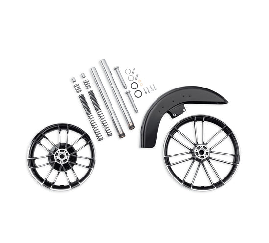 Harley Davidson 43300494A Knockout Custom Wheel Contrast Chrome KIT,FR WHL,21X3,CTRS CHRM,CAST