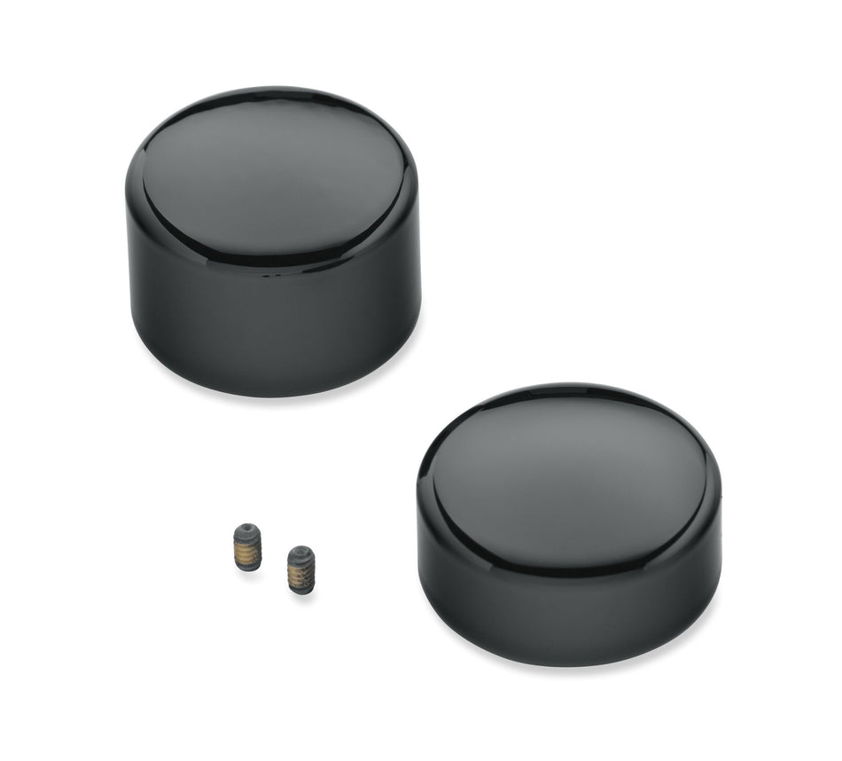 Harley Davidson 43422-09 Gloss Black Rear Axle Nut Covers AXLE,RR,X