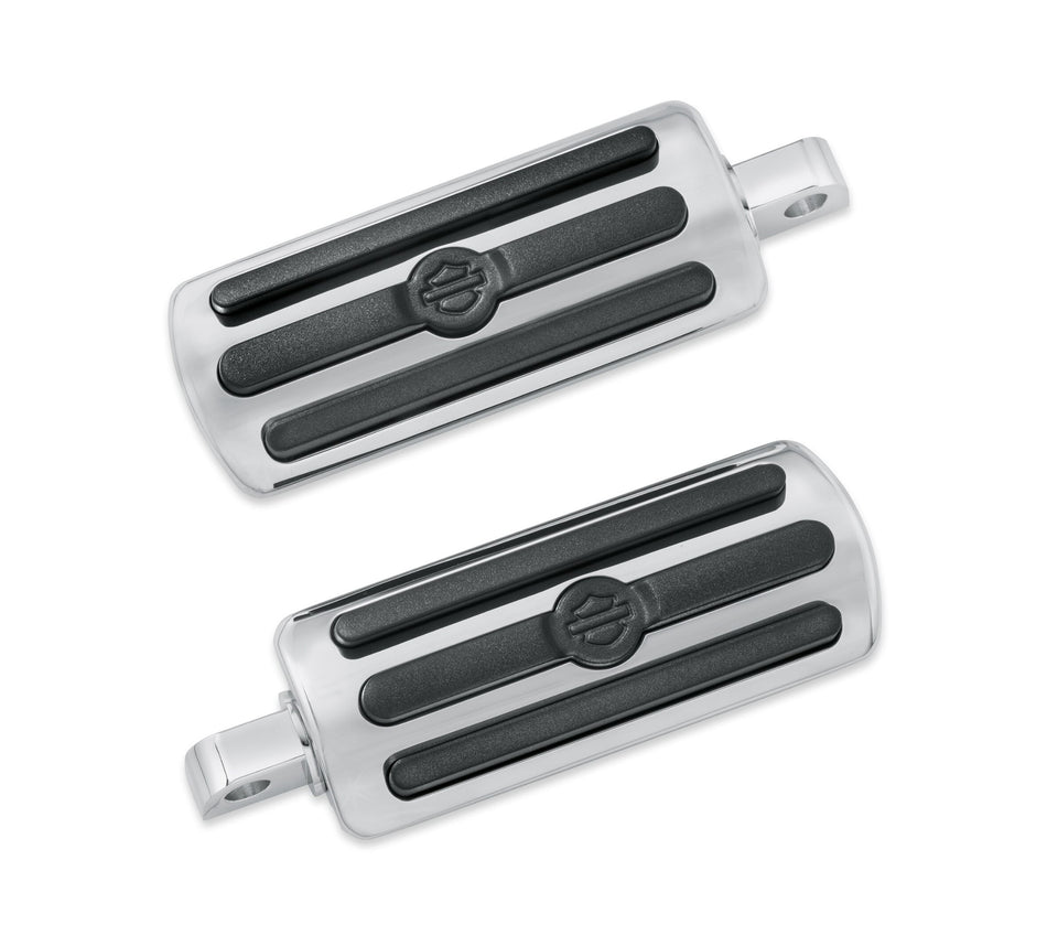 Harley-Davidson 50500-03 Chrome and Rubber Custom Footpegs