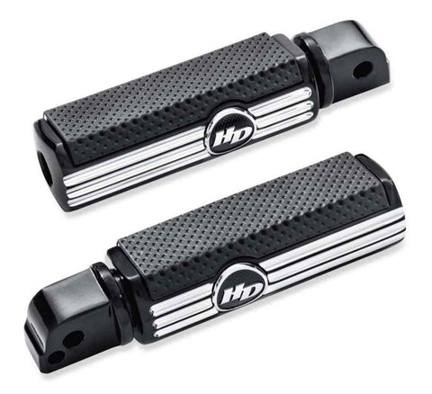 Harley-Davidson® Defiance Passenger Foot pegs -Black Anodized Machine Cut - 50500832