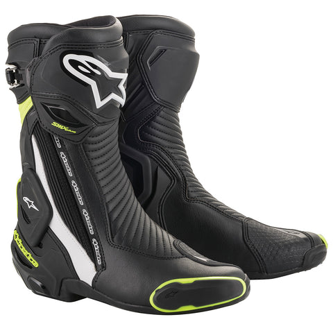 Alpinestars SMX Plus v2 Boots Black White & Yellow Fluo 22210191254