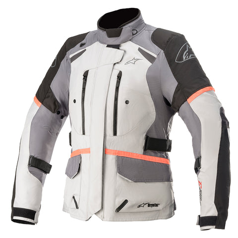 Alpinestars Stella Andes V3 Drystar Jacket Ice Grey DK Grey Black & Coral 32175219193