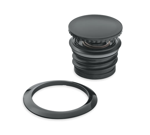 Harley Davidson 61100007B FLUSH-MOUNT FUEL CAP BLACK KIT,FUEL FILL,CAP,FLUSH MT,BLK/SFT