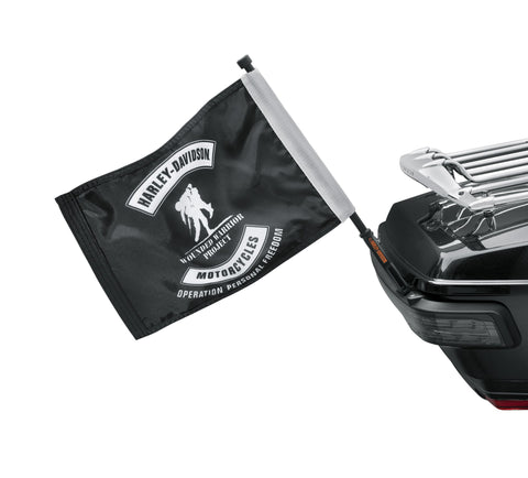 Harley Davidson 61400375 Wounded Warrior Project Flag Kit KIT-FLAG,WOUNDED,TRUNK MOUNT