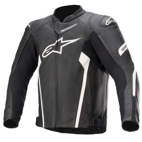 Alpinestars Faster V2 Leather Jacket Black White 310352112