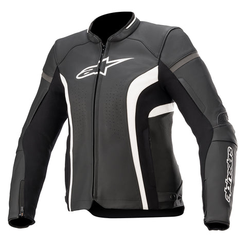 Alpinestars Stella Kira V2 Leather Jkt Black/White 3112021124