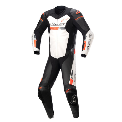 Alpinestars GP Force Chaser Leather Suit 1 PC B/W/R Fluo 31503211231