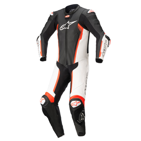 Alpinestars Missile V2 Leather Suit 1 Pc B/W Red Fluo 31501221231