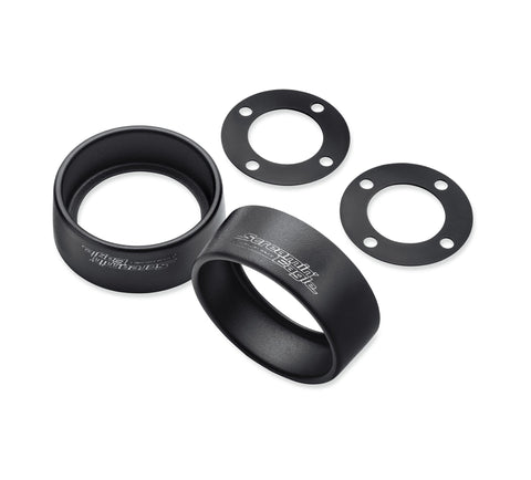 Harley Davidson 65100153 Satin Black 3.5 in. End Caps KIT,MUF ENDCAP/OUT FNSHR,MUF,B