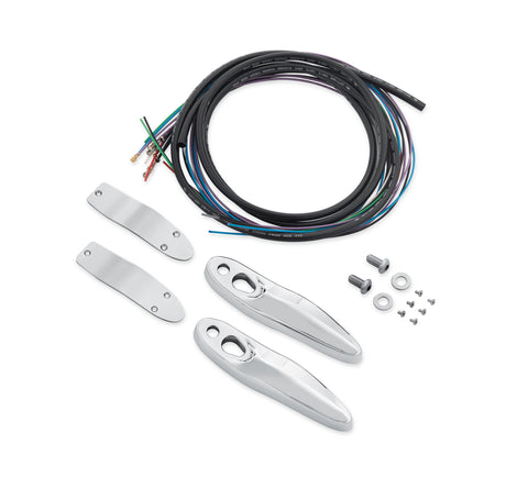 Harley-Davidson 67800802A Rear Turn Signal/License Plate Relocation Kit Chrome
