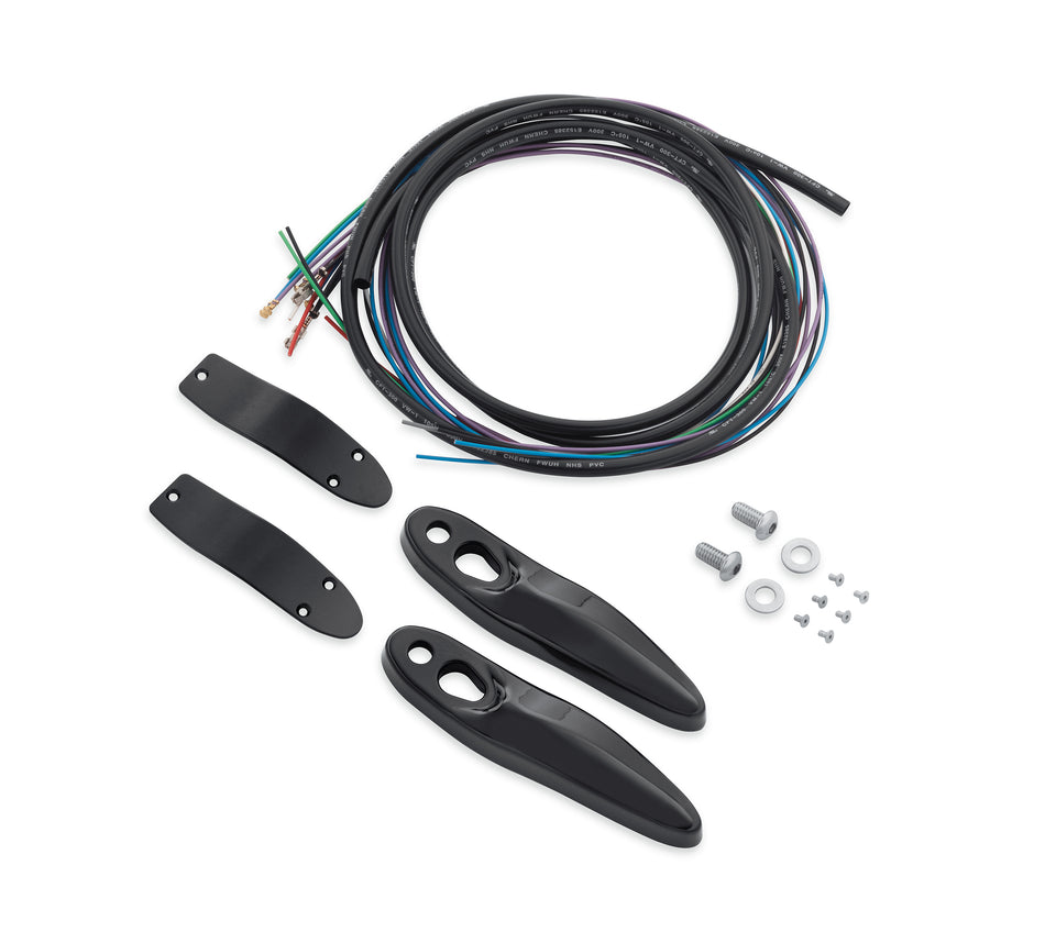 Harley Davidson Rear Turn Signal/License Plate Relocation Kit - Black