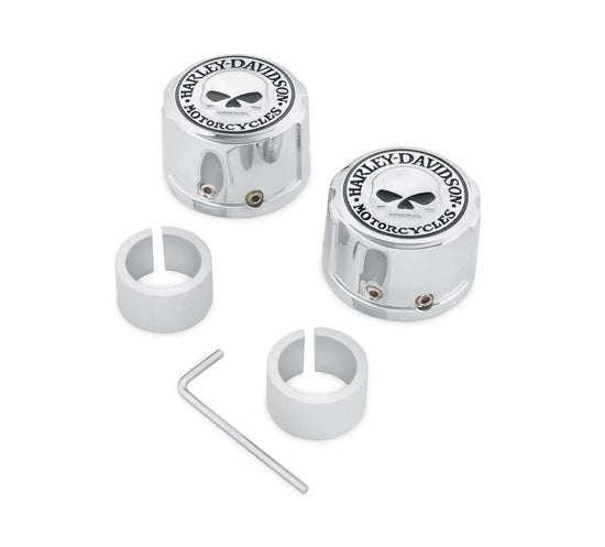 Harley Davidson 43163-08A Willie G Skull copridadi perno ruota anteriore copertura perno, teschio