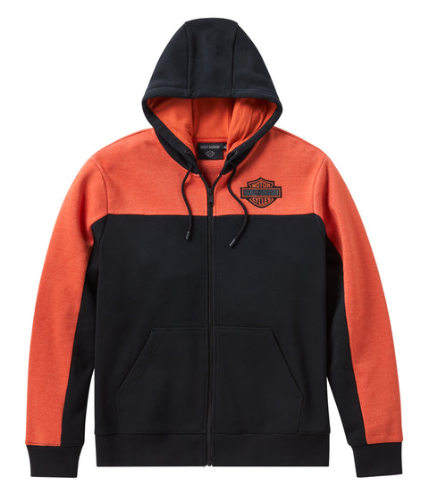 Felpa con cappuccio in maglia 99103-26VM Harley-Davidson, nero/arancione