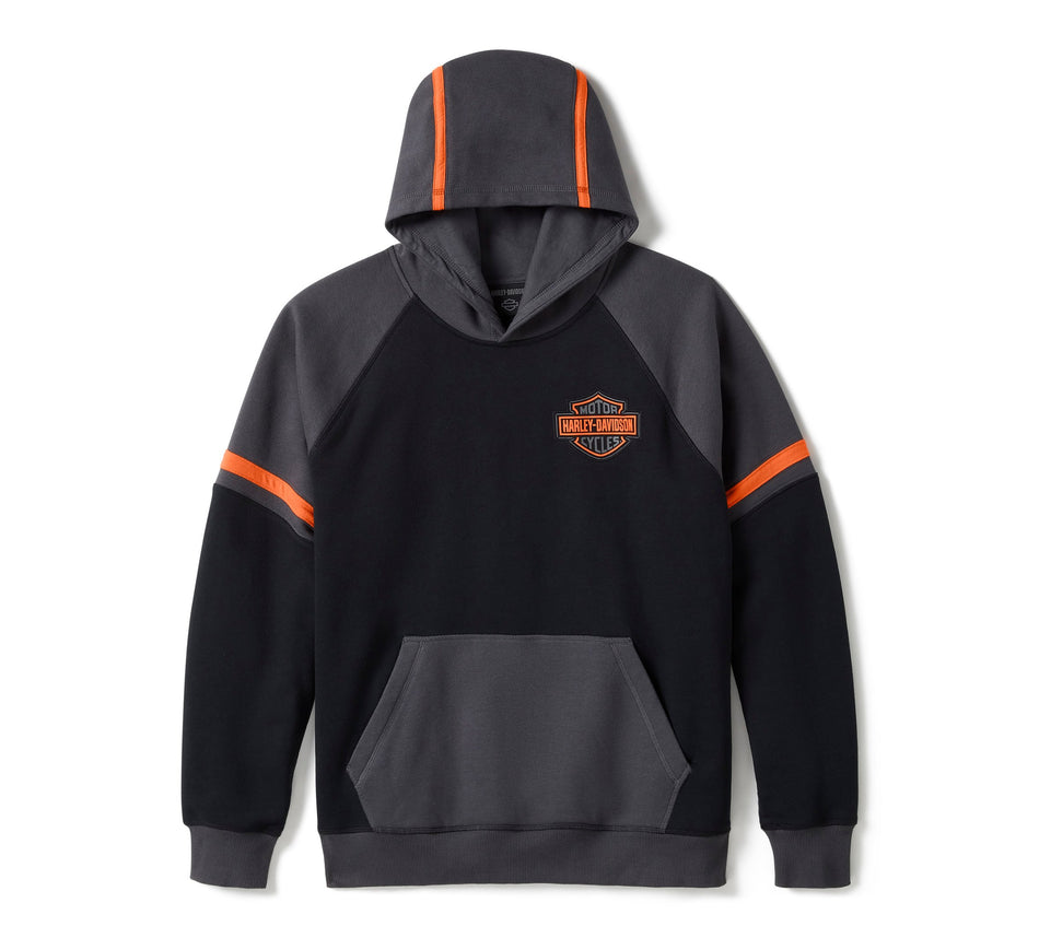 Genuine Harley-Davidson®  Men's Iron Pride Colorblock Pullover Hoodie 96363-25VM