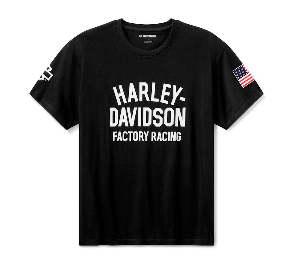 96375-26RX Harley-Davidson Maglia a coste, factory Racing, nero Fast Johnnie