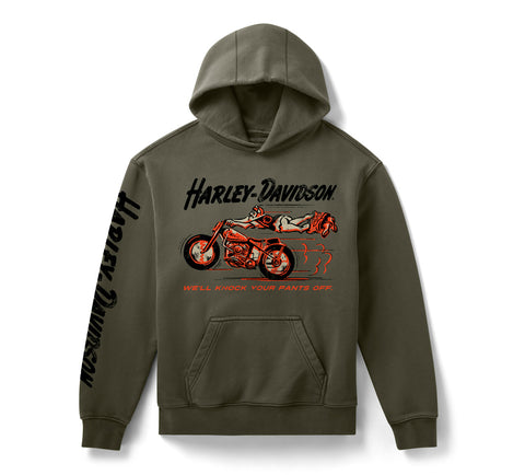 Harley-Davidson Men's H-D Knock Your Pants Off Pullover Fleece Hoodie 96382-26VM