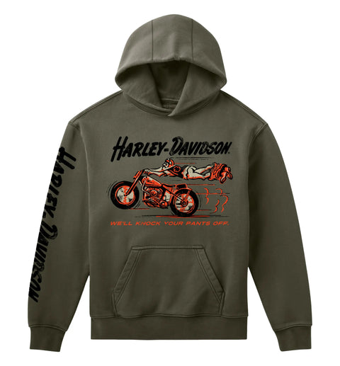 Harley-Davidson 96382-26VX Hoodie Knock Your Pants Off Fleece Green