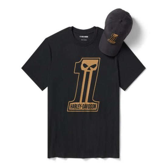 Set cappello/t-shirt 96493-26VM Harley-Davidson - tessuto/maglia, nero