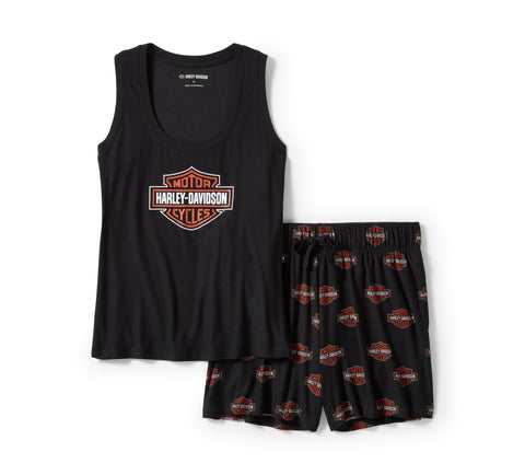 Genuine Harley-Davidson® Women's Bar & Shield Print Pajama Short Set 96522-25VW
