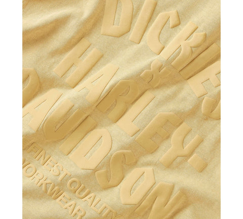Genuine Harley-Davidson® Men's Dickies x H-D Heavyweight Pigment Dyed Short Sleeve T-Shirt - HD Gold 96569-25VM
