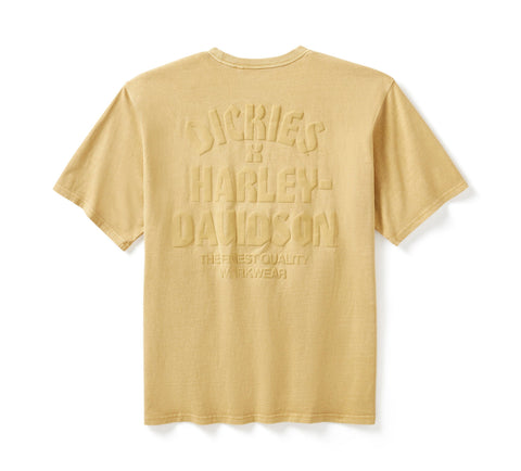 Genuine Harley-Davidson® Men's Dickies x H-D Heavyweight Pigment Dyed Short Sleeve T-Shirt - HD Gold 96569-25VM