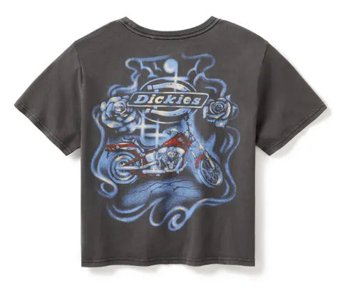 Harley-Davidson x Dickies women´s T-ShirtSoftail Boxy Crop grey 96585-25VW