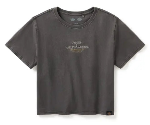 Harley-Davidson x Dickies women´s T-ShirtSoftail Boxy Crop grey 96585-25VW