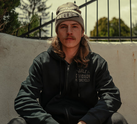 Harley-Davidson Men's Plaid Lined Zip Hoodie - Harley Black 96783-25VM